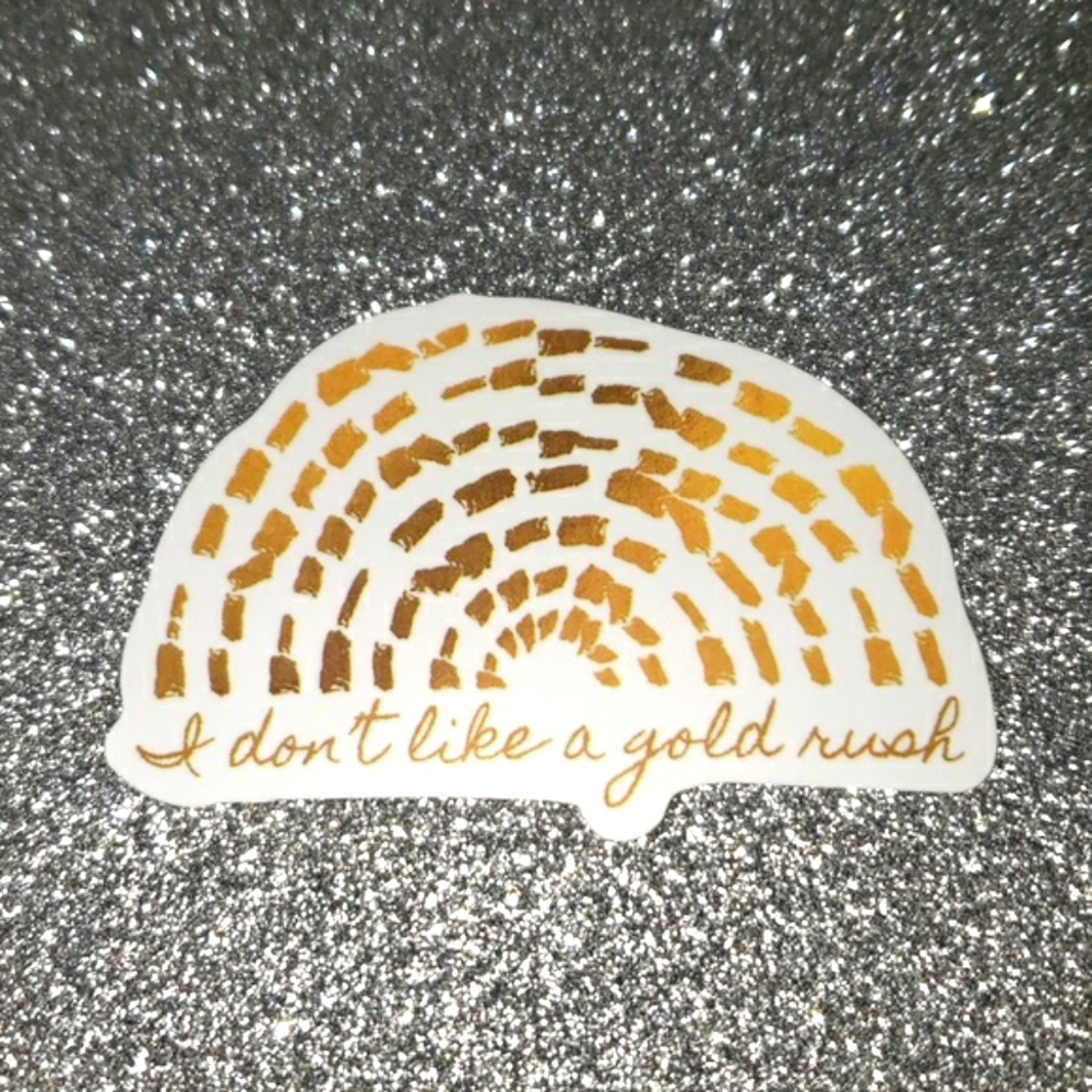 10/$10 Taylor Swift EVERMORE Waterproof Sticker GOLD